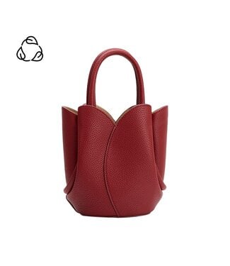 Melie Bianco Tulip Mini Recycled Vegan Leather Top Handle Bag