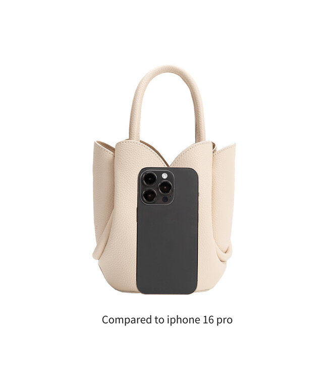 Melie Bianco Tulip Mini Recycled Vegan Leather Top Handle Bag