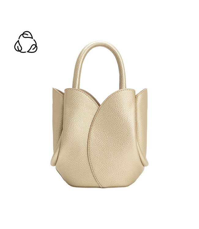 Melie Bianco Tulip Mini Recycled Vegan Leather Top Handle Bag