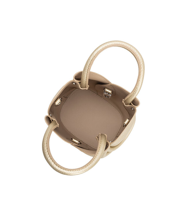 Melie Bianco Tulip Mini Recycled Vegan Leather Top Handle Bag