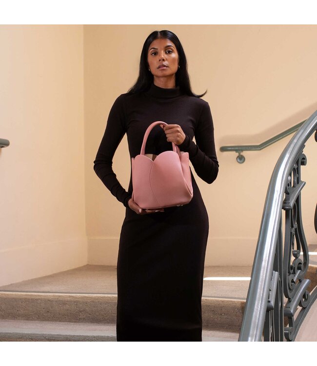 Melie Bianco Tulip Recycled Vegan Leather Top Handle Bag