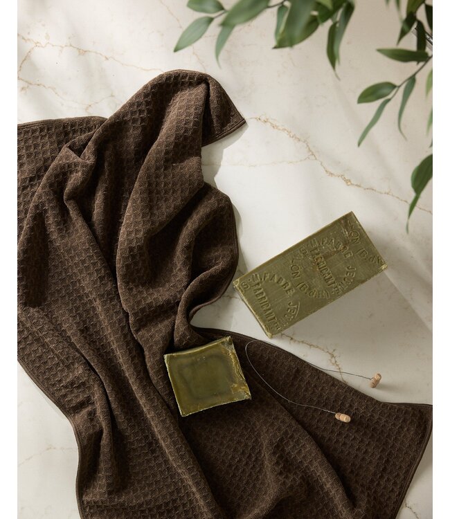 Geometry Truffle Hand Towel - Espresso