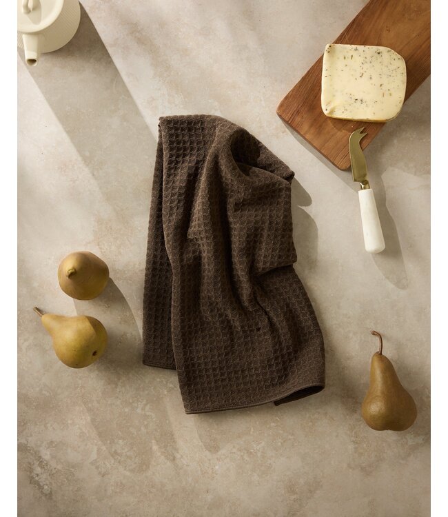 Geometry Truffle Hand Towel - Espresso
