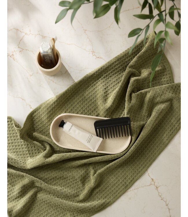 Geometry Truffle Hand Towel - Olive