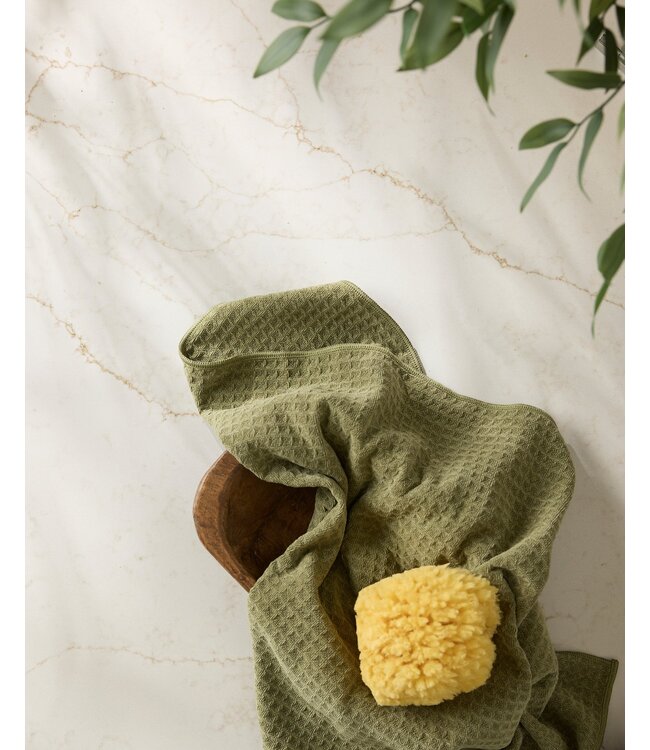 Geometry Truffle Hand Towel - Olive