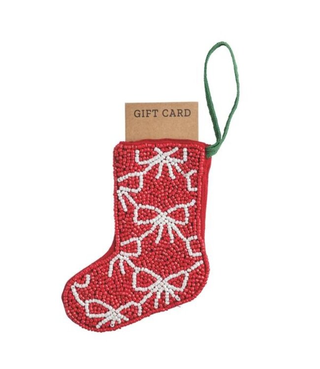 Mudpie Beaded Stocking Ornament