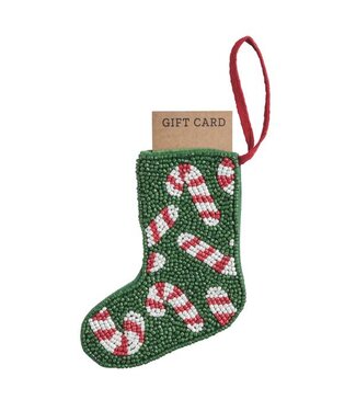 Mudpie Beaded Stocking Ornament