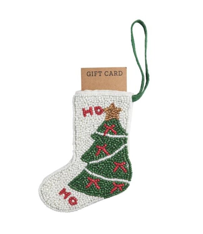 Mudpie Beaded Stocking Ornament