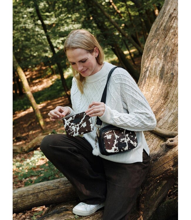 Pom Pom London Chelsea Coin Purse - Cow Print