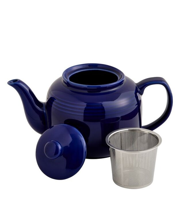 HIC Harold Import Company Cobalt Teapot with Infuser, 6-Cup, 32oz