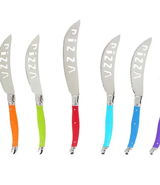 7 Piece Laguiole Pizza Knife Set - Rainbow Colors