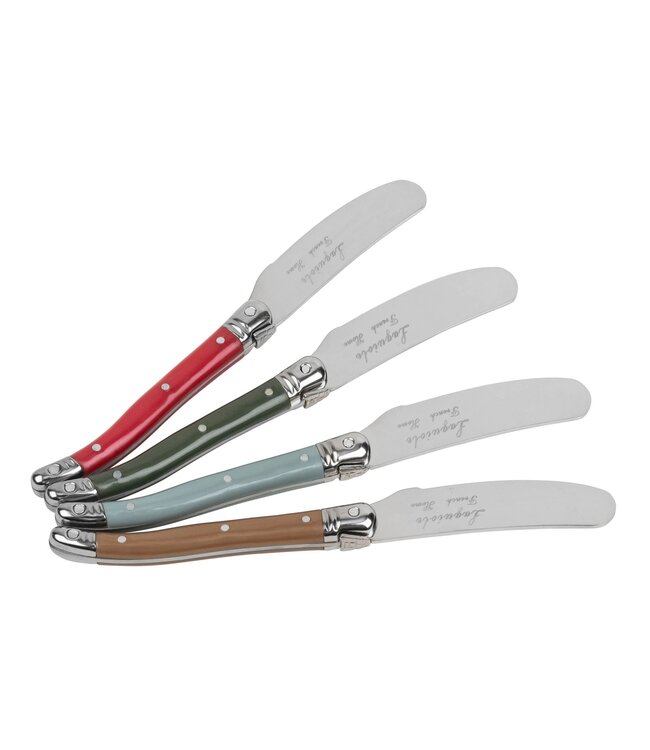4 Piece Laguiole Spreader Set - Holly Berry