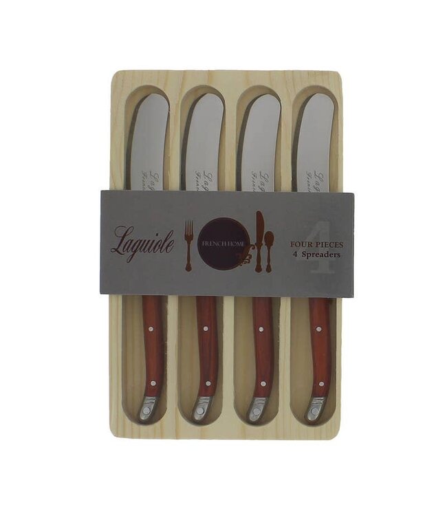 Laguiole 4-Piece Spreader Set with Pakkawood Handles