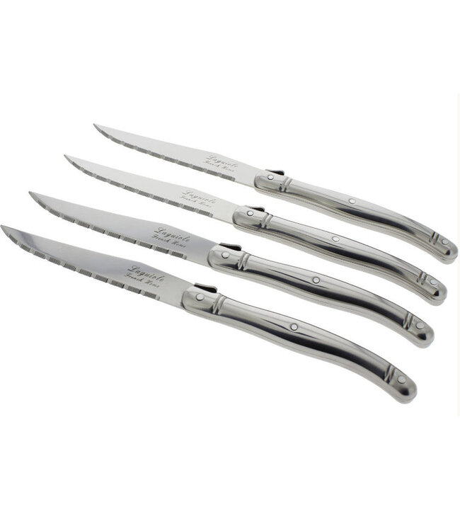 Laguiole Steak Knives Set of 4, Stainless Steel