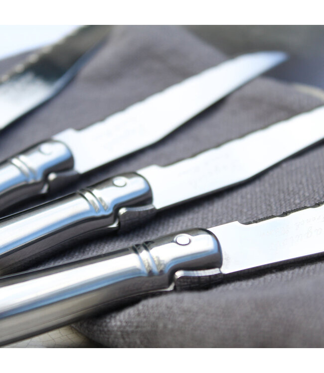 Laguiole Steak Knives Set of 4, Stainless Steel