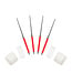 Red Chopsticks & Ceramic Rests with Sauce Bowls Set, 2 Pairs