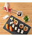 Red Chopsticks & Ceramic Rests with Sauce Bowls Set, 2 Pairs