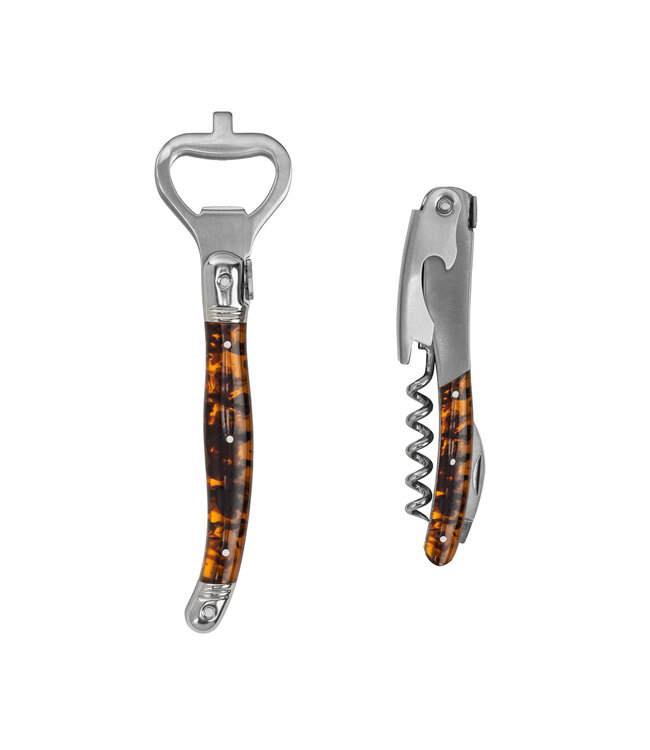 Laguiole Tortoise Shell Barware Set