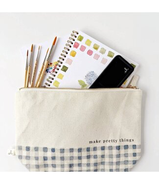 Canvas Zipper Pouch - Make Pretty Things