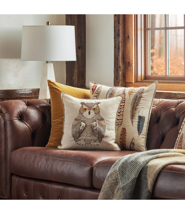 Coral & Tusk Owl Mama Pocket Pillow