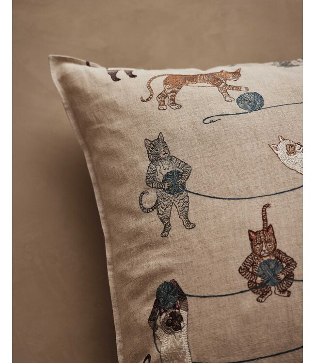 Coral & Tusk Playful Cats Pillow