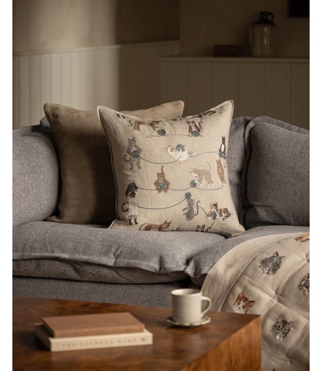 Coral & Tusk Playful Cats Pillow