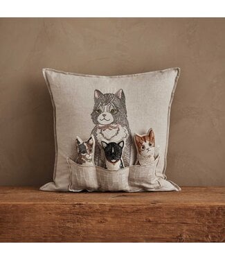 Coral & Tusk Pillow + Insert - Basket of Kittens