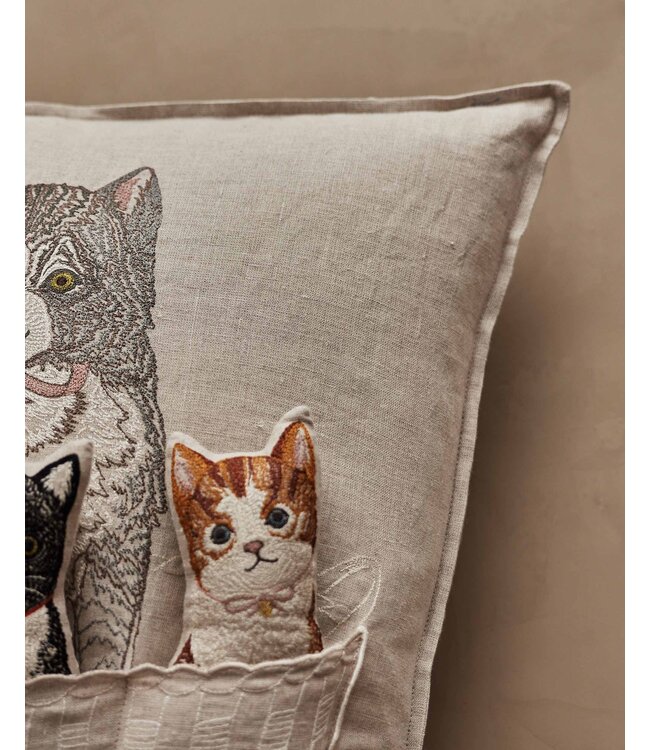Coral & Tusk Pillow + Insert - Basket of Kittens
