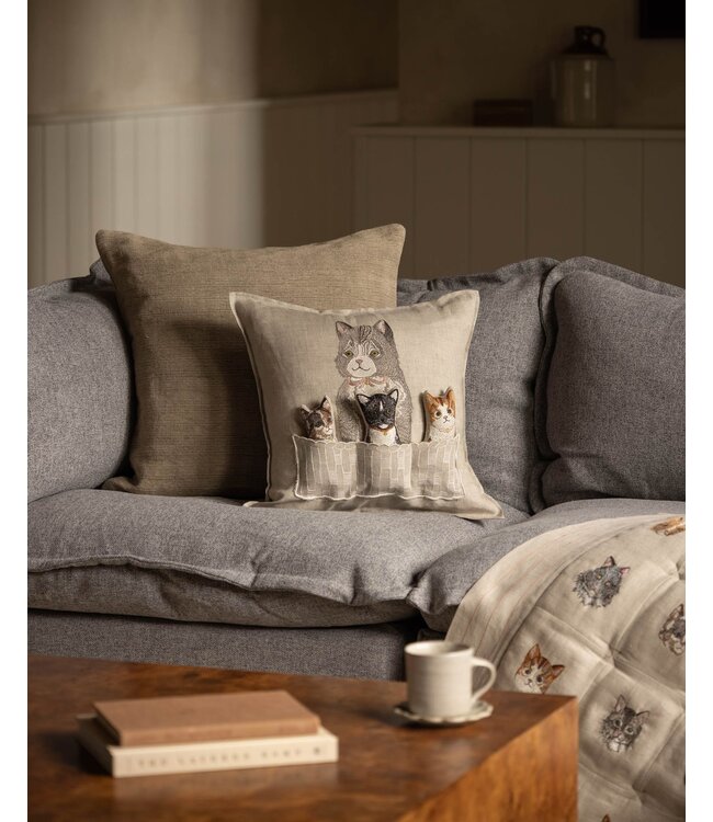 Coral & Tusk Pillow + Insert - Basket of Kittens