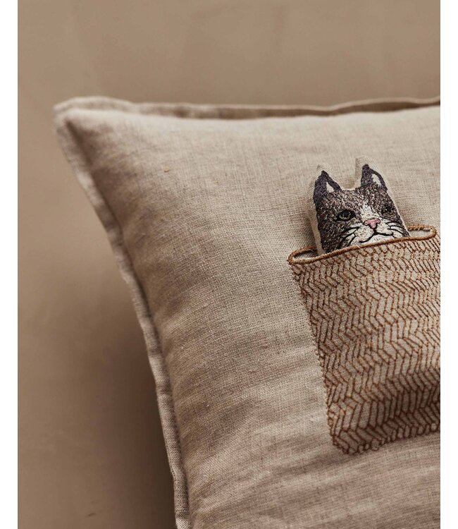 Coral & Tusk Pillow + Insert - Basket Cats