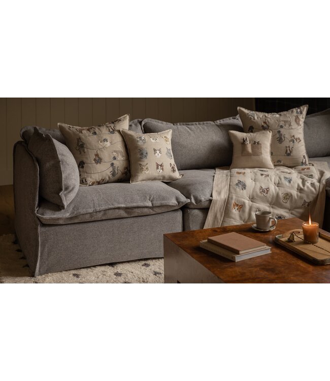 Coral & Tusk Pillow + Insert - Basket Cats
