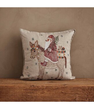 Coral & Tusk Pillow + Insert - Christmas Donkey