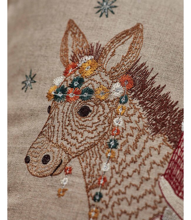Coral & Tusk Pillow + Insert - Christmas Donkey