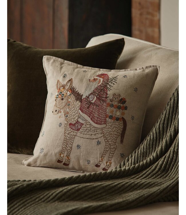 Coral & Tusk Pillow + Insert - Christmas Donkey