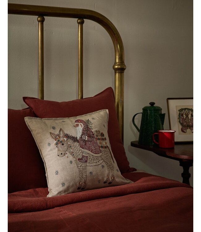 Coral & Tusk Pillow + Insert - Christmas Donkey