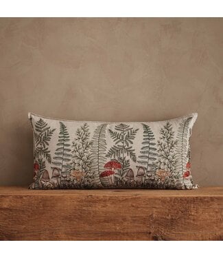 Coral & Tusk Pillow + Insert - Mushrooms & Ferns Lumbar Pillow