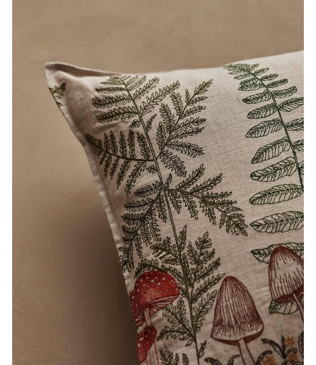 Coral & Tusk Pillow + Insert - Mushrooms & Ferns Lumbar Pillow