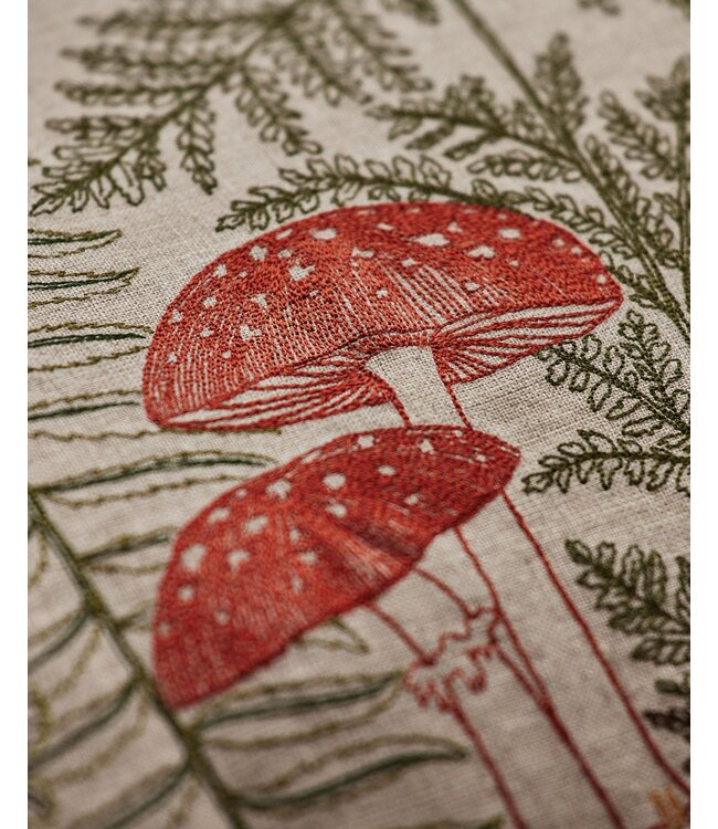 Coral & Tusk Pillow + Insert - Mushrooms & Ferns Lumbar Pillow