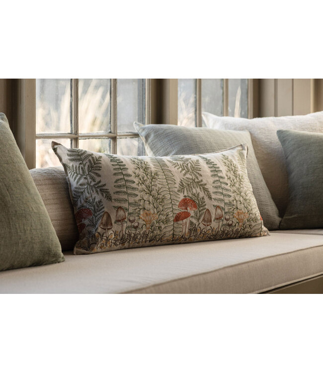 Coral & Tusk Pillow + Insert - Mushrooms & Ferns Lumbar Pillow