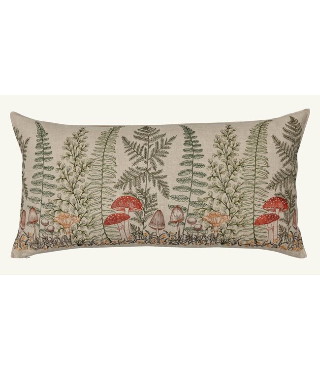 Coral & Tusk Pillow + Insert - Mushrooms & Ferns Lumbar Pillow