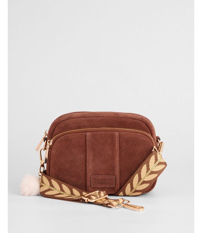 Pom Pom London The Original Bag - Suede Chocolate