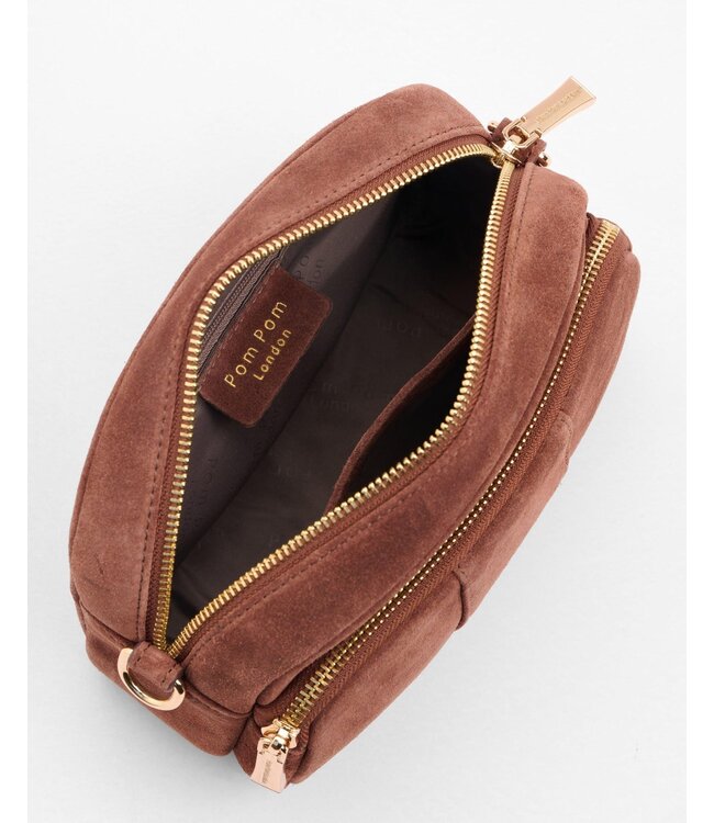 Pom Pom London The Original Bag - Suede Chocolate