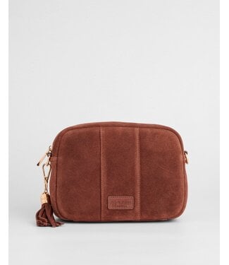 Pom Pom London The City Bag - Suede Chocolate
