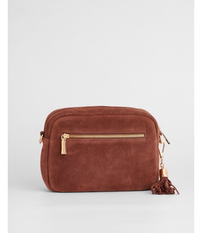 Pom Pom London The City Bag - Suede Chocolate