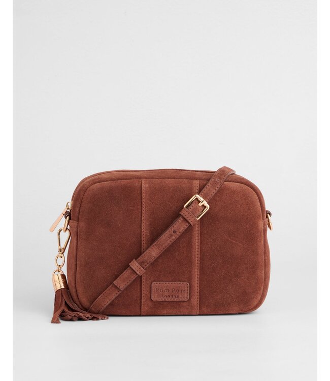Pom Pom London The City Bag - Suede Chocolate