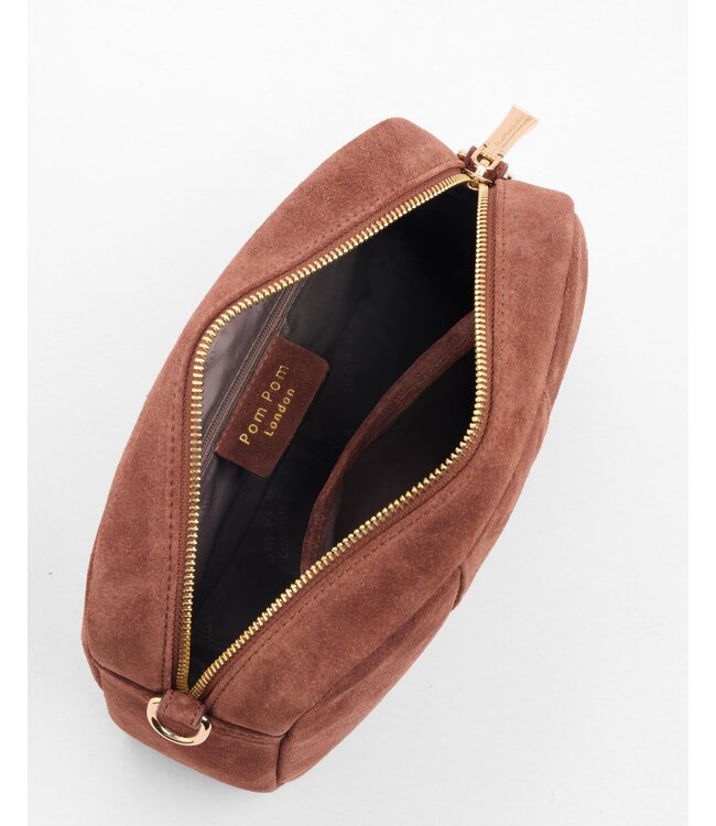 Pom Pom London The City Bag - Suede Chocolate