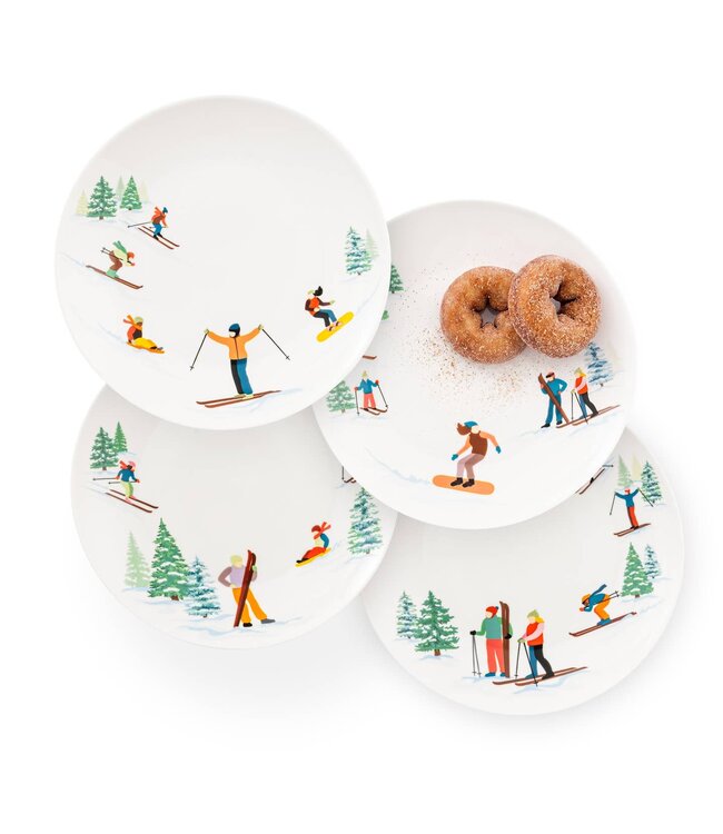 Ski Slopes Appetizer Plate