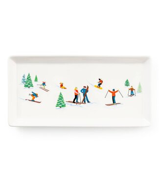 Ski Slope Ceramic Serving Tray