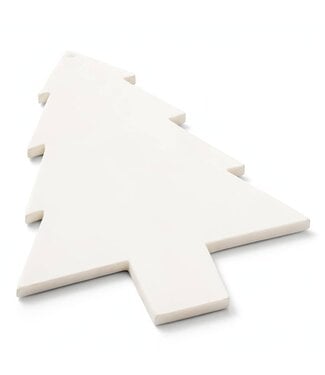 Christmas Tree Marble Charcuterie Board - White