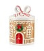Gingerbread House Ceramic Canister with Bow Lid